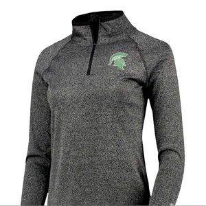 Michigan State Spartans Women's Raglan Quarter-Zip Top